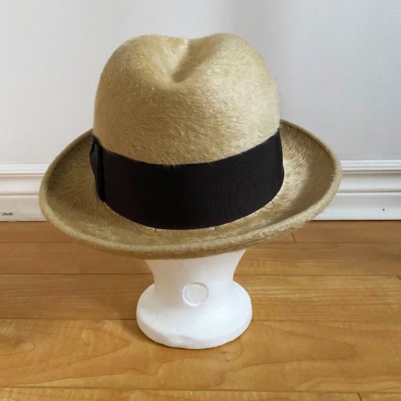 Biltmore Vintage Tan Fur Hat - 6 7/8 - Picture 3 of 6